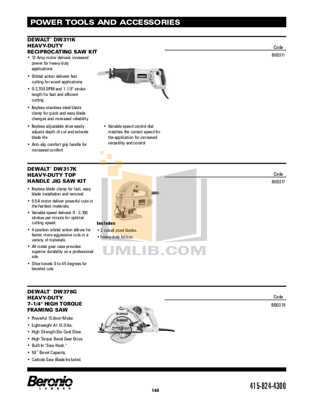 PDF manual for Dewalt Other DW660 CutOut Tool