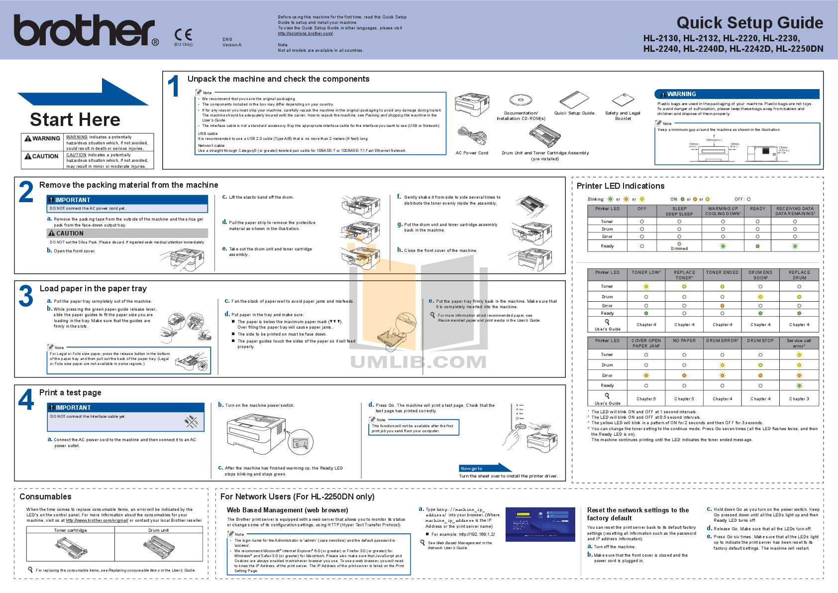 Download free pdf for Brother HL-2240 Printer manual