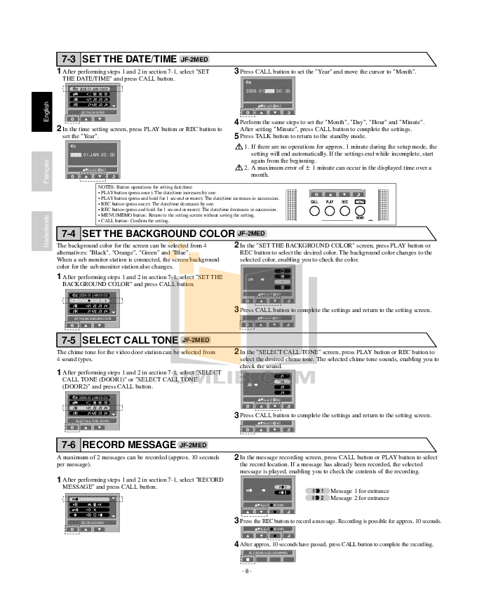PDF manual for Aiphone Other LE-B4 Intercoms
