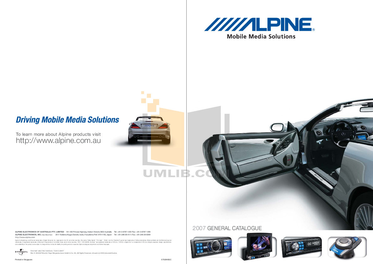 PDF manual for Alpine Car Amplifier MRD-M501