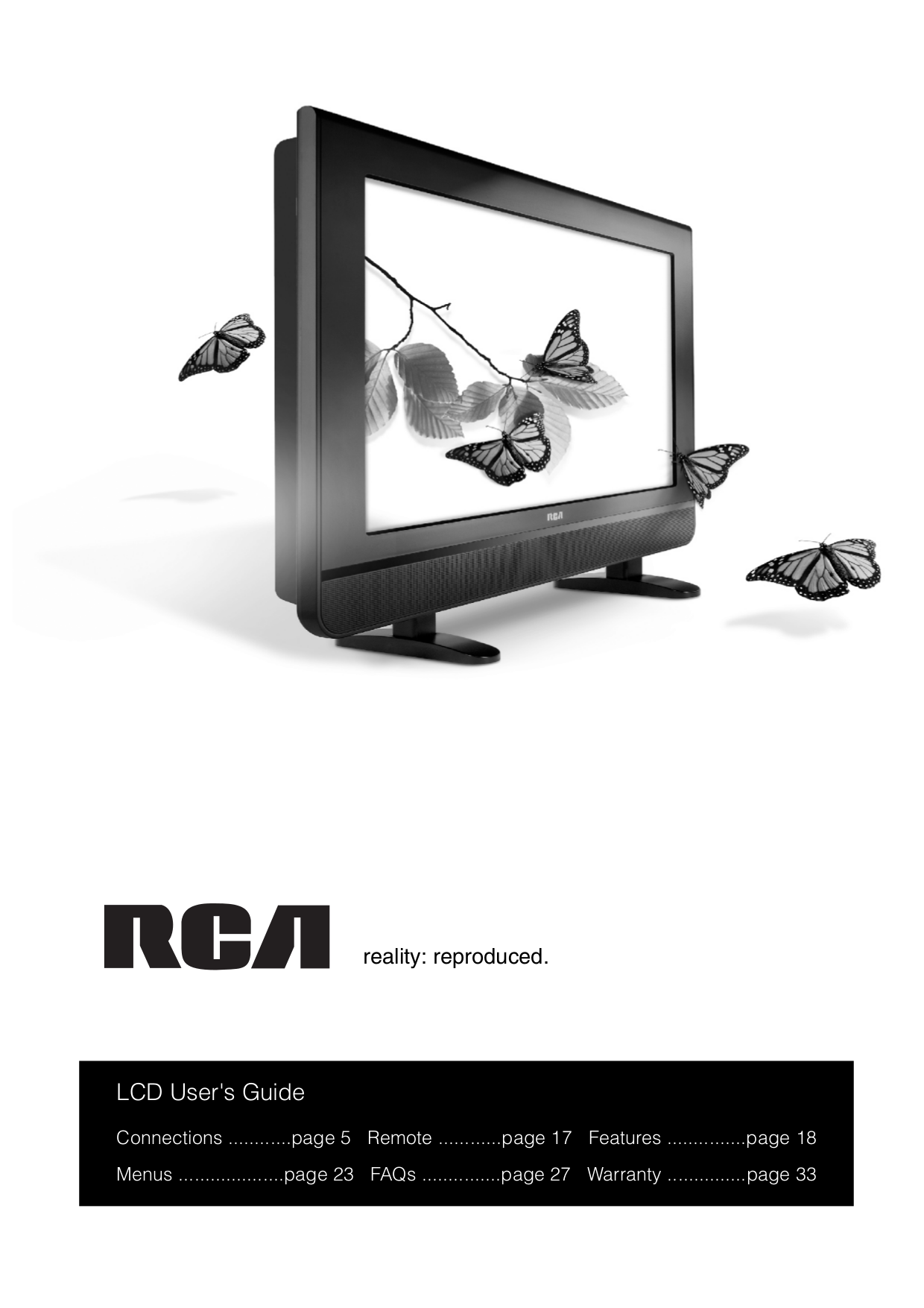 PDF manual for RCA TV L26WD21