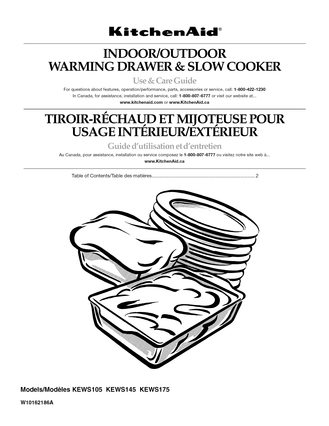 Download free pdf for KitchenAid KEWS175 Warming Drawers Other manual