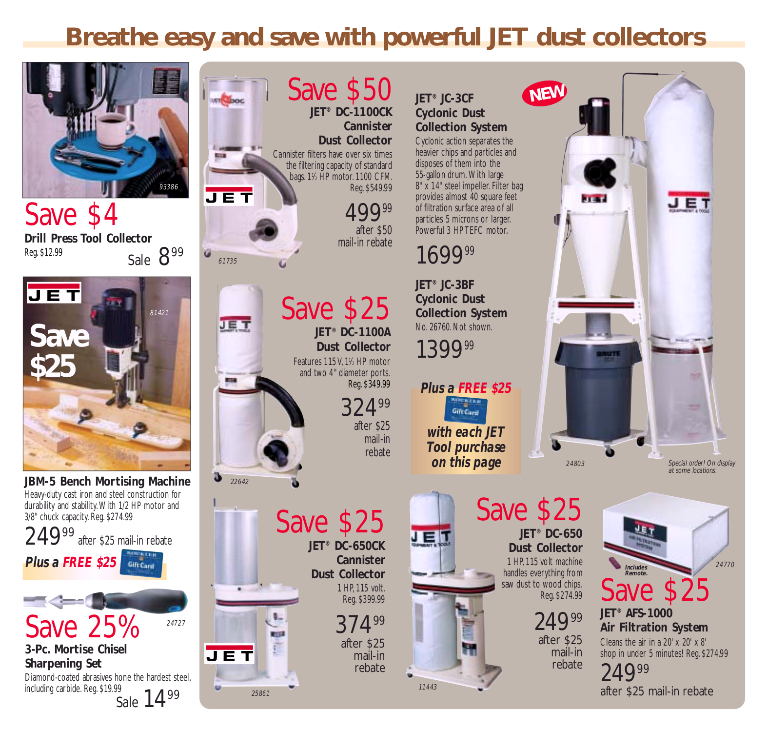Download free pdf for Jet JC3CF Dust Collector Other manual