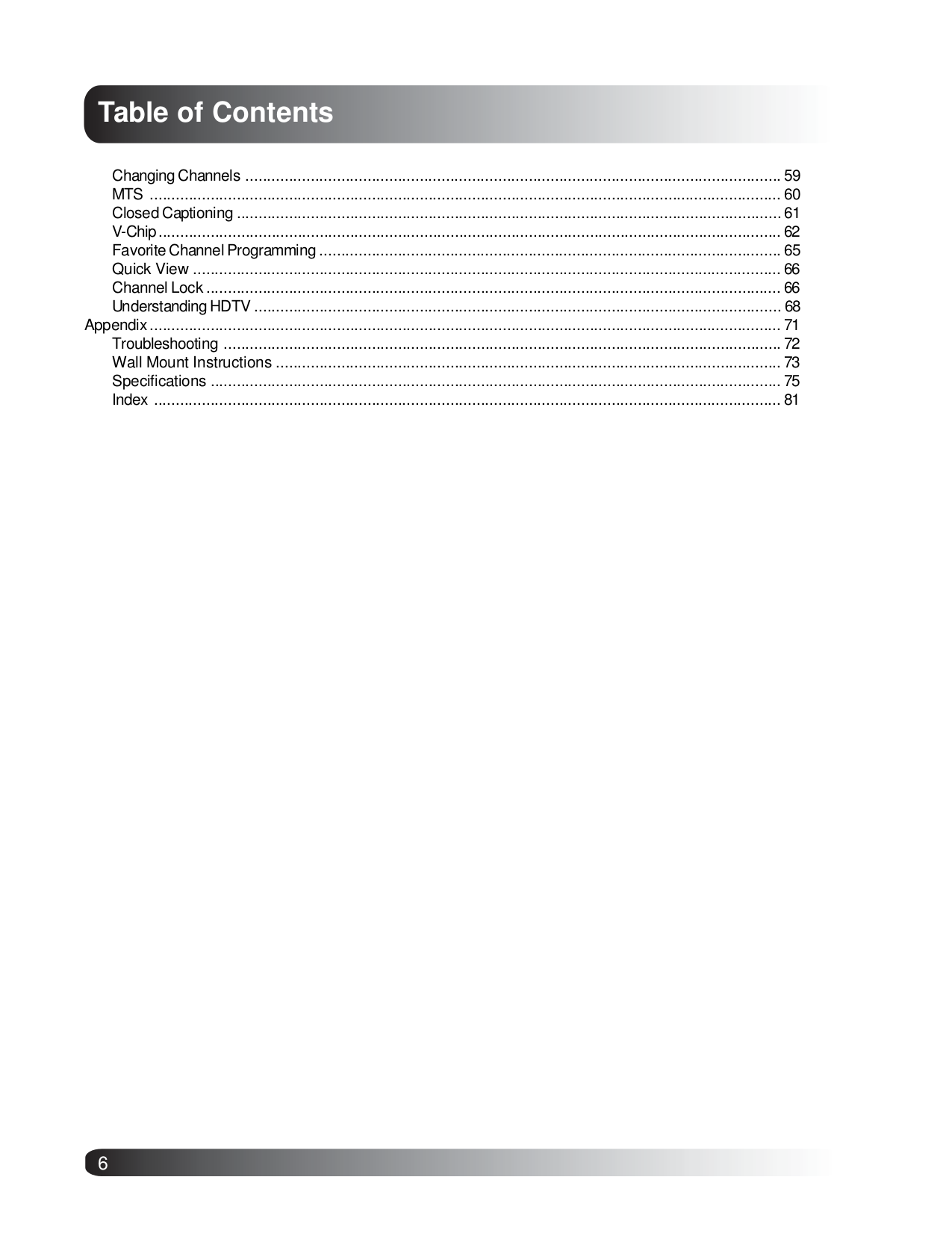 PDF manual for Maxent TV MX-26X3