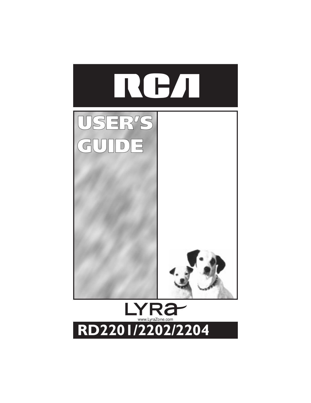 Download free pdf for RCA Lyra RD2201 MP3 Player manual