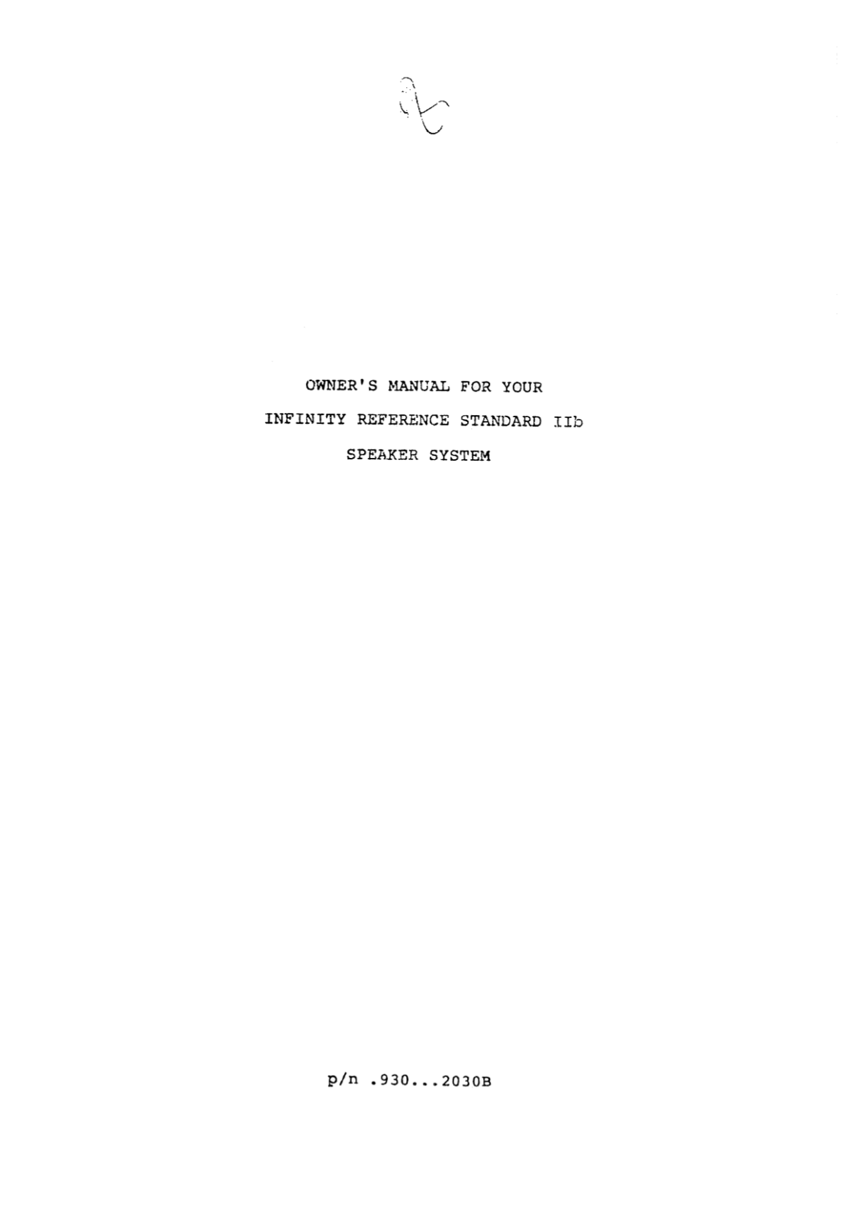 Download free pdf for Infinity RS-8 Speaker manual