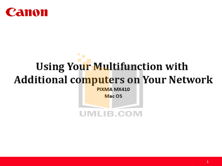 PDF manual for Canon Multifunction Printer PIXMA MX410