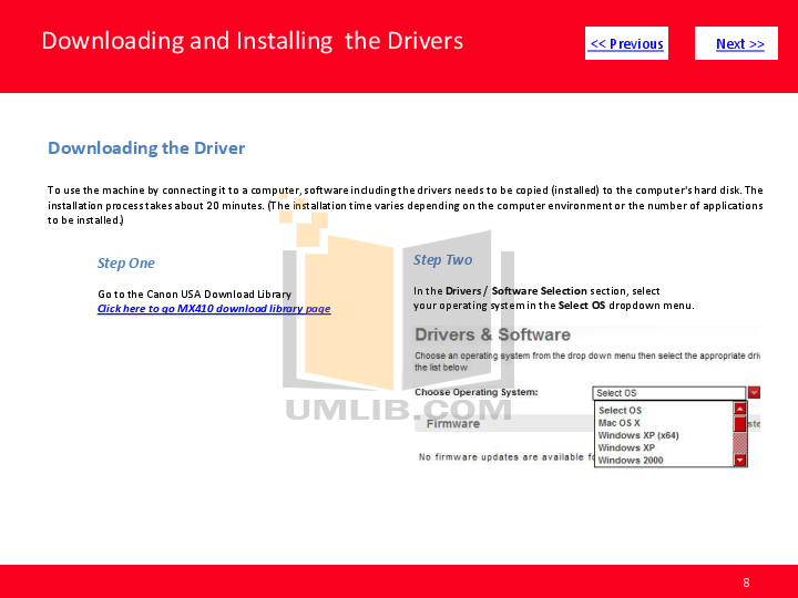 change printer to online mx410