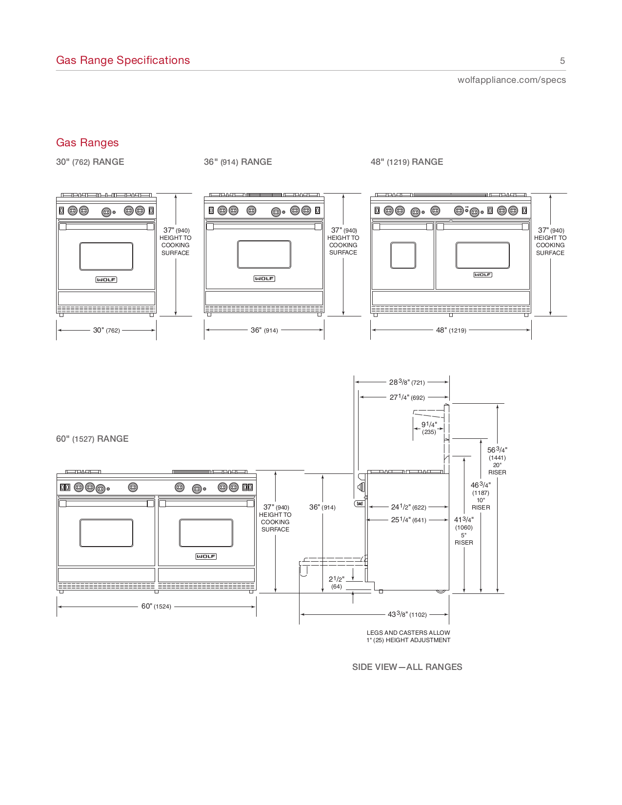 PDF manual for Wolf Range R366