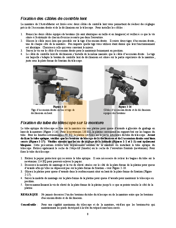 PDF manual for Celestron Telescope AstroMaster 90EQ-MD