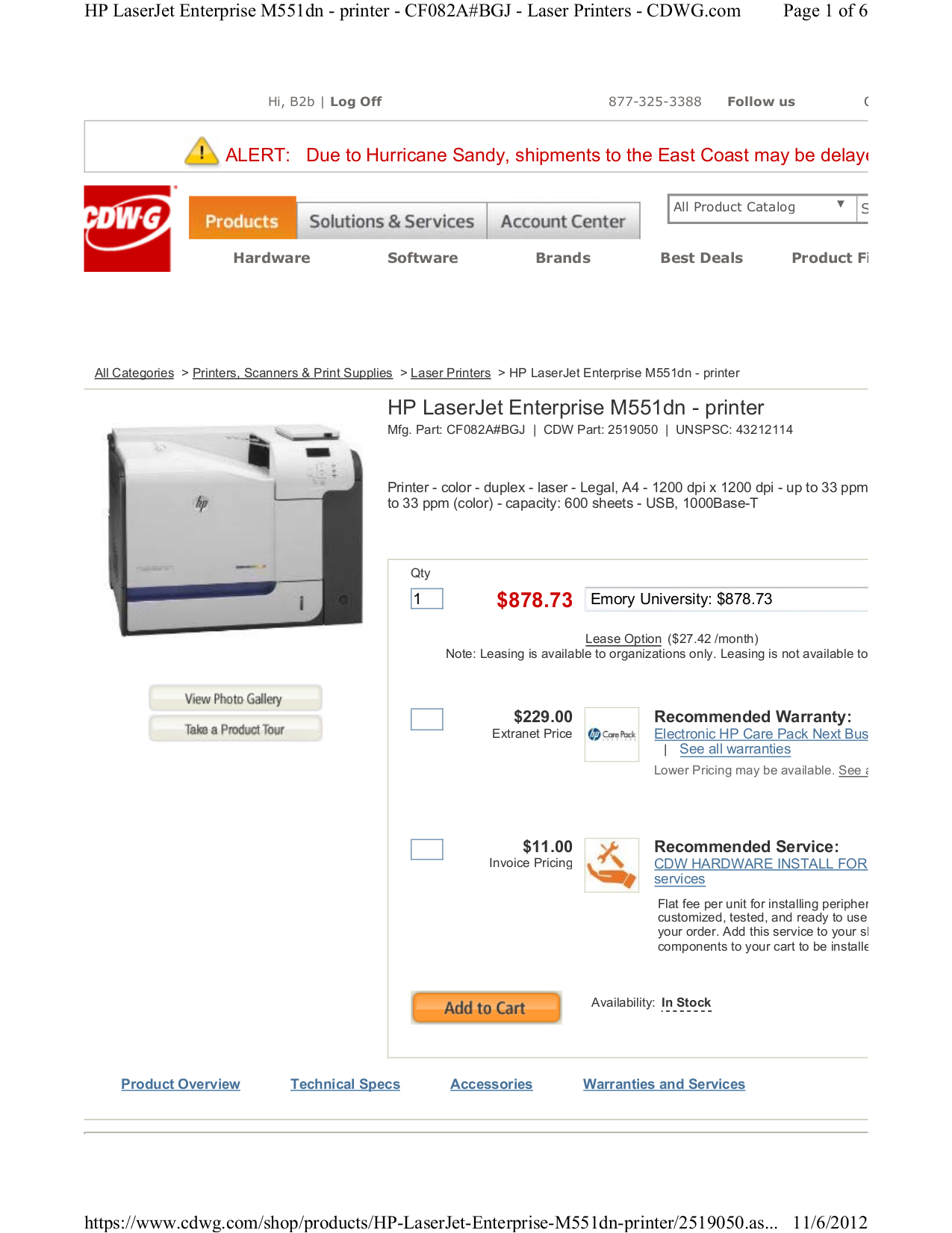 Download free pdf for HP Laserjet,Color Laserjet M551dn ...