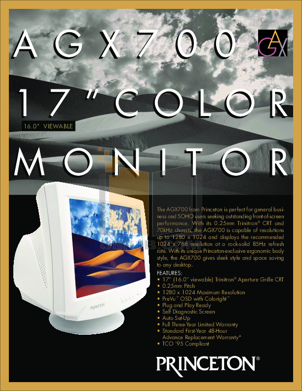 pdf for CTX Monitor PR700 manual