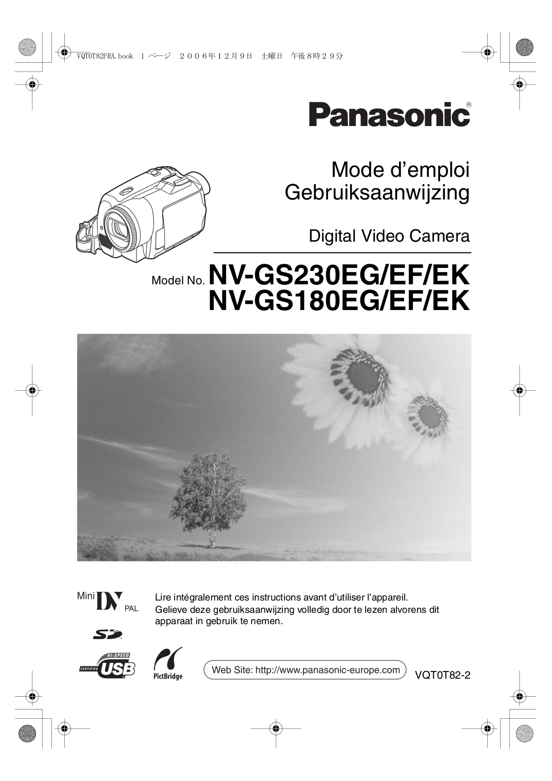 Download free pdf for Panasonic NVGS230 Camcorders manual