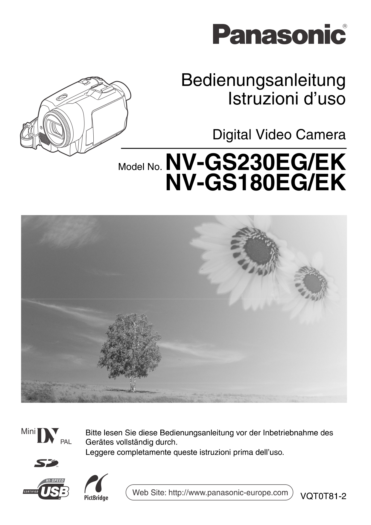Download free pdf for Panasonic NVGS230 Camcorders manual