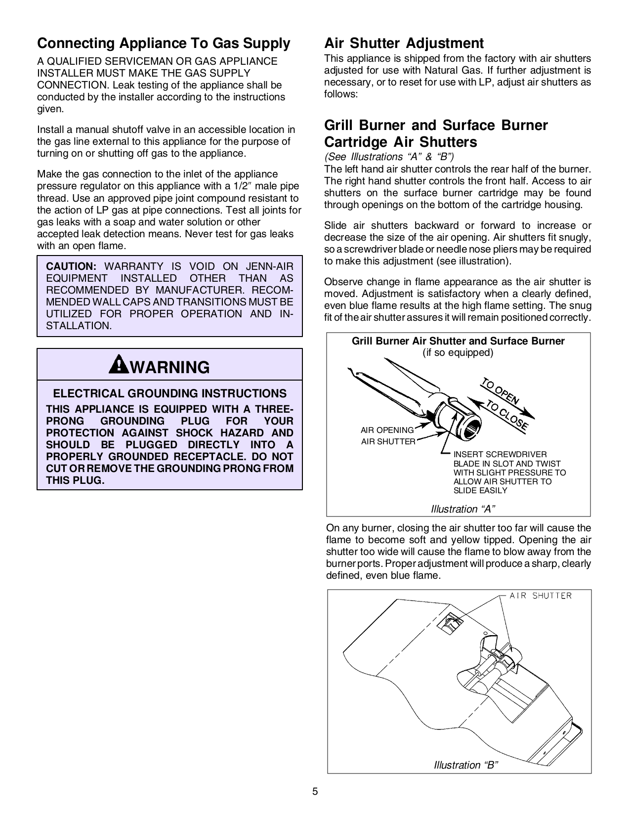 PDF manual for Jenn-Air Range JGD8348CDP