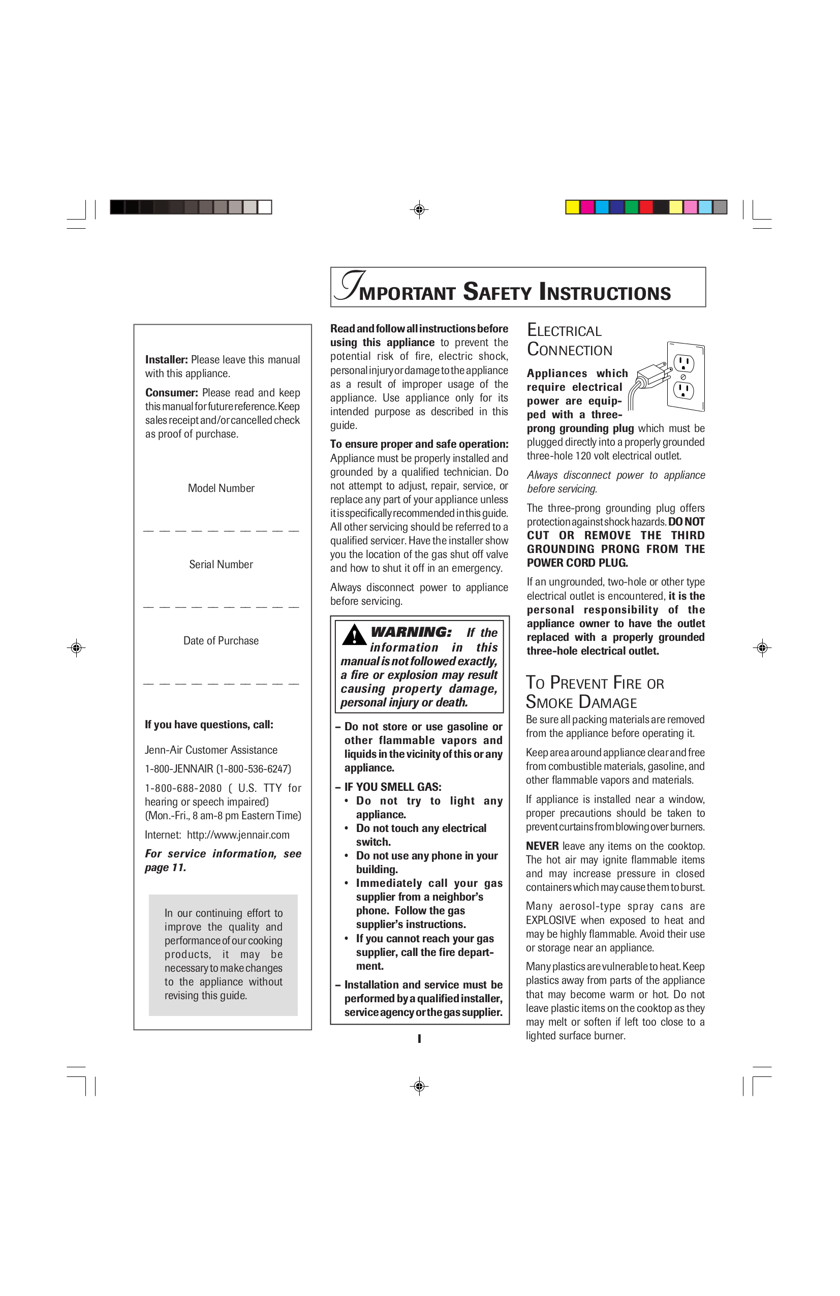PDF manual for Jenn-Air Range JGD8348CDP