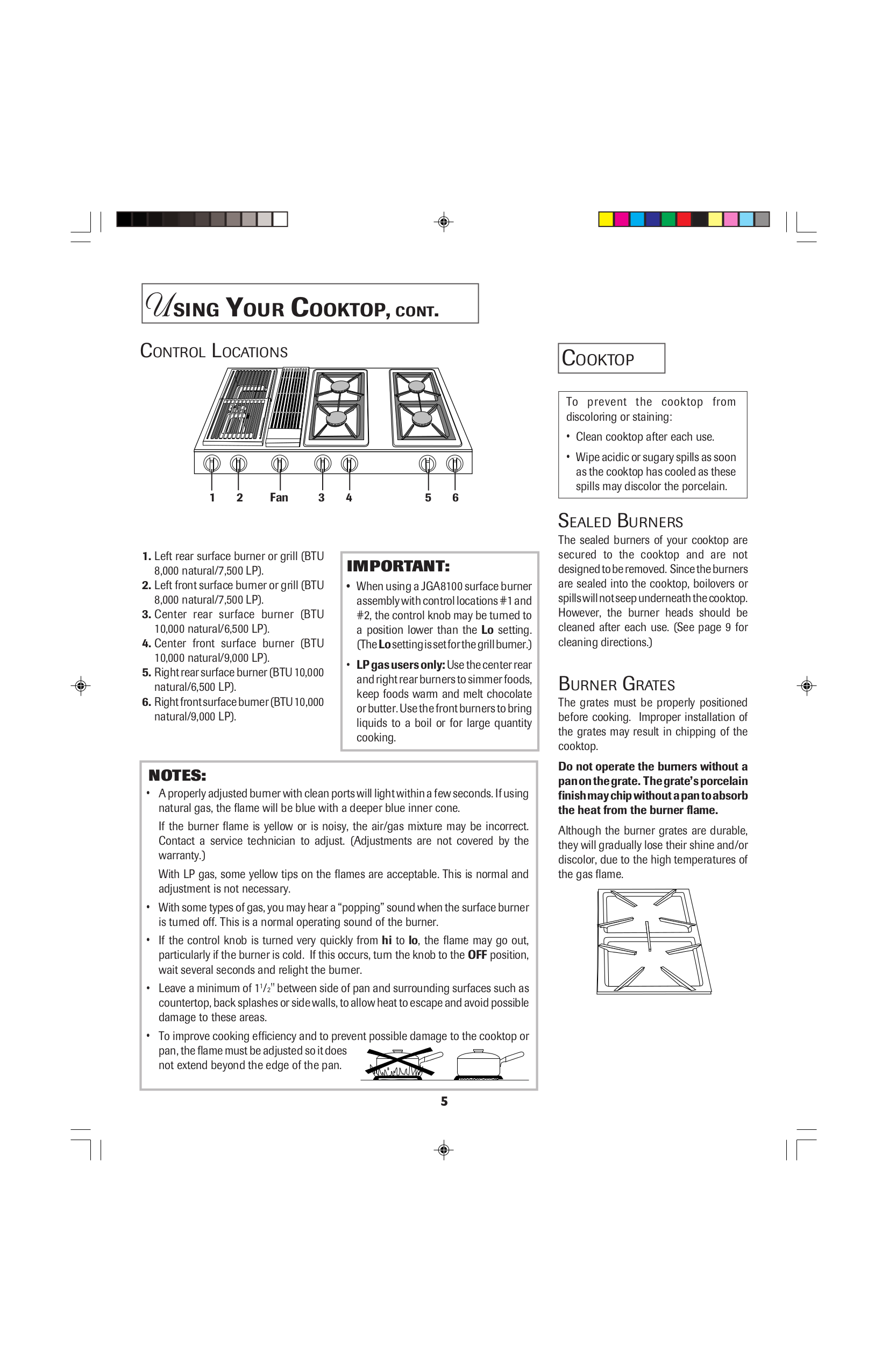 PDF manual for JennAir Range JGD8348CDP