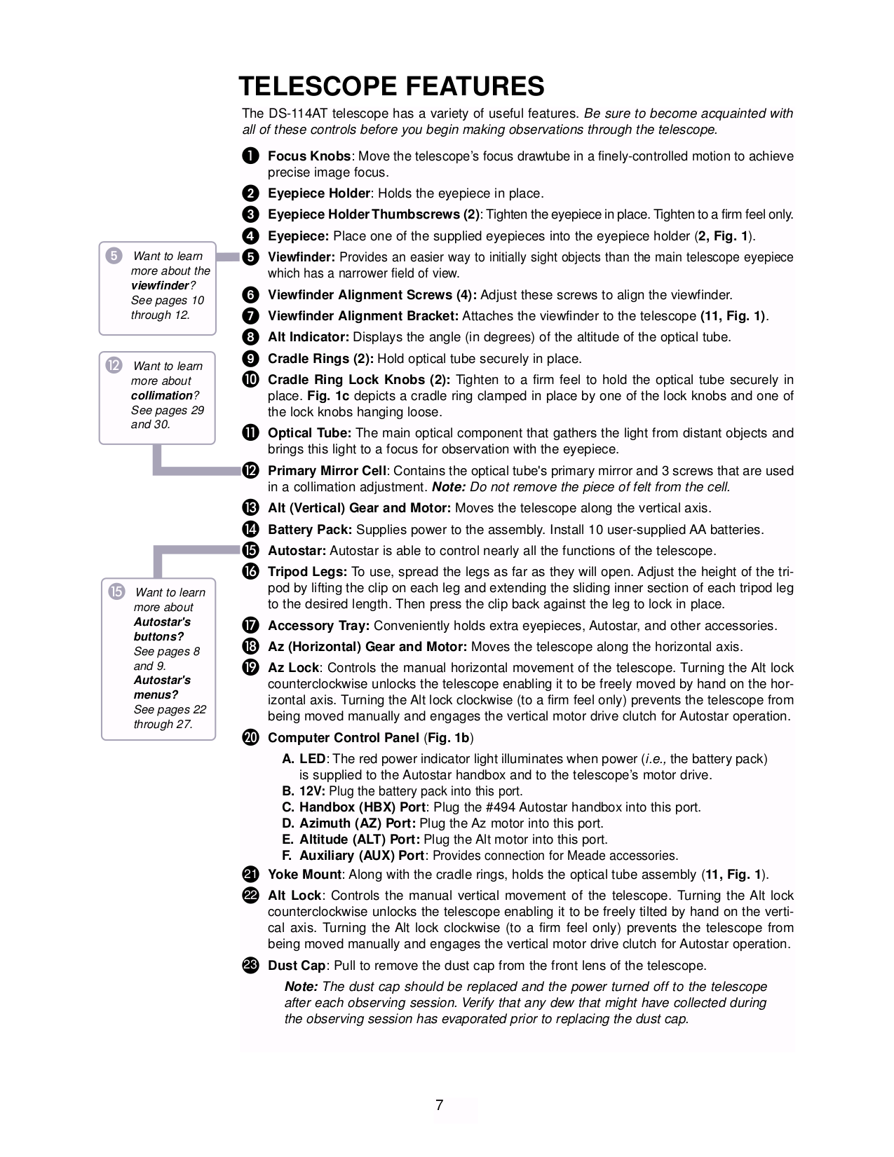 PDF manual for Meade Telescope DS-114