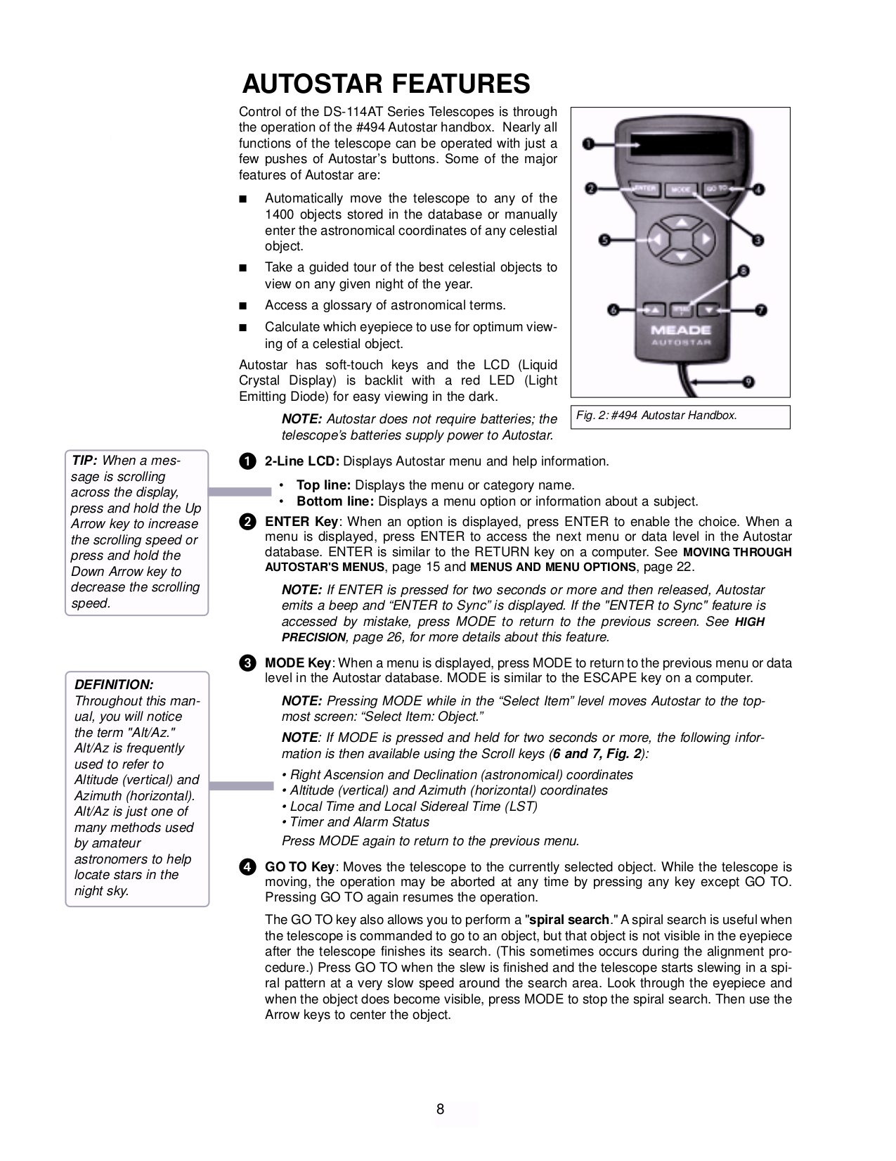 PDF manual for Meade Telescope DS-114