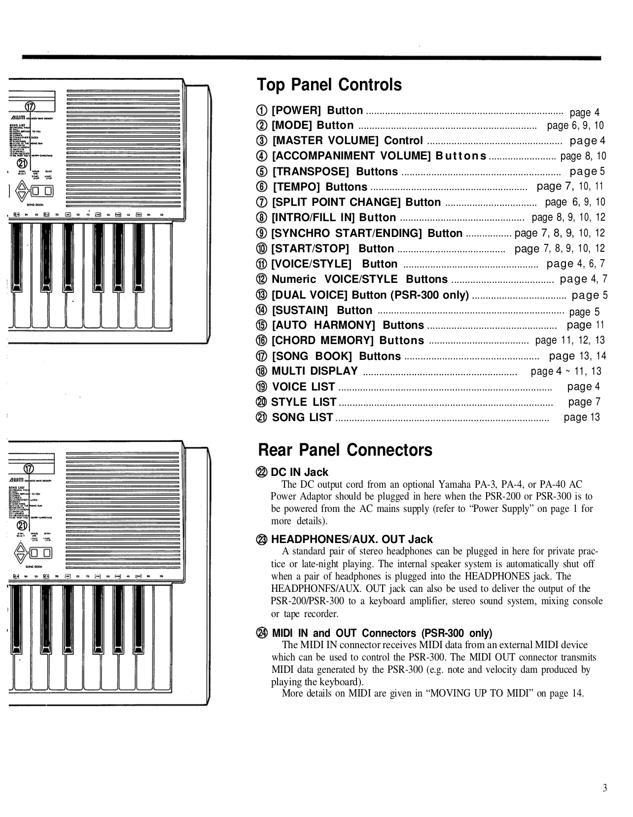 PDF manual for Yamaha Music Keyboard PSR240
