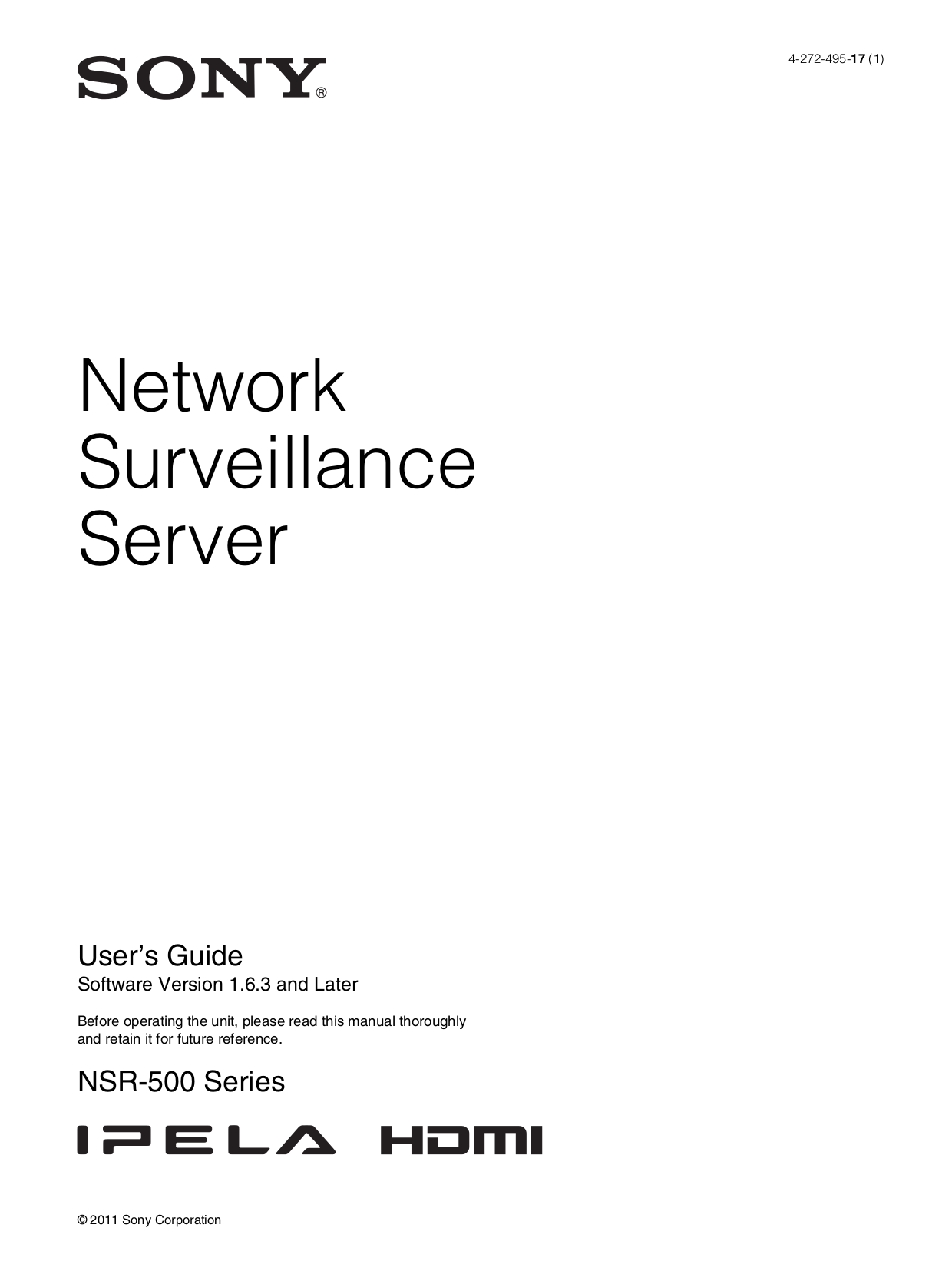 Download free pdf for Sony IPELA SNC-DS60 Security Camera manual