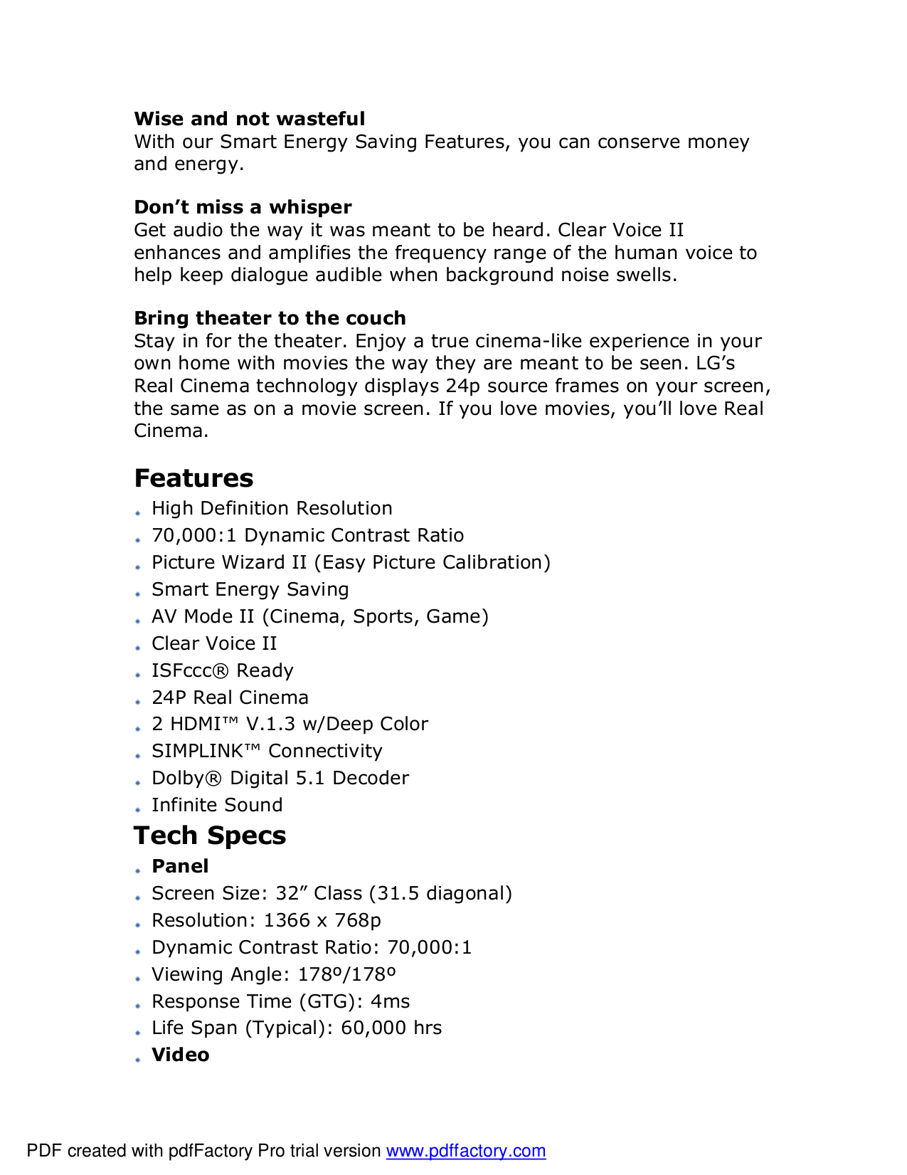 PDF manual for LG TV 32LD350