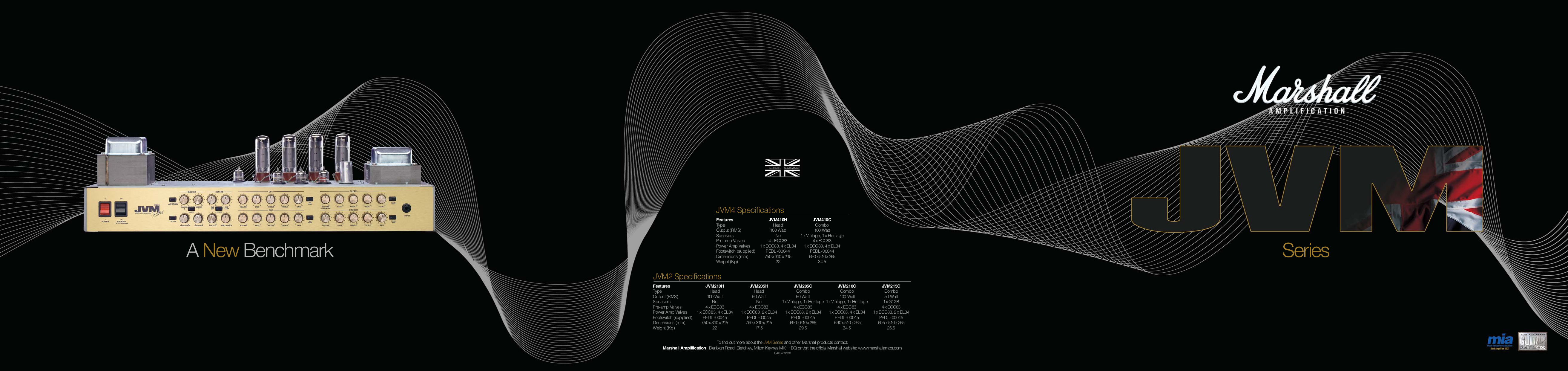 PDF manual for Marshall Amp JVM410C