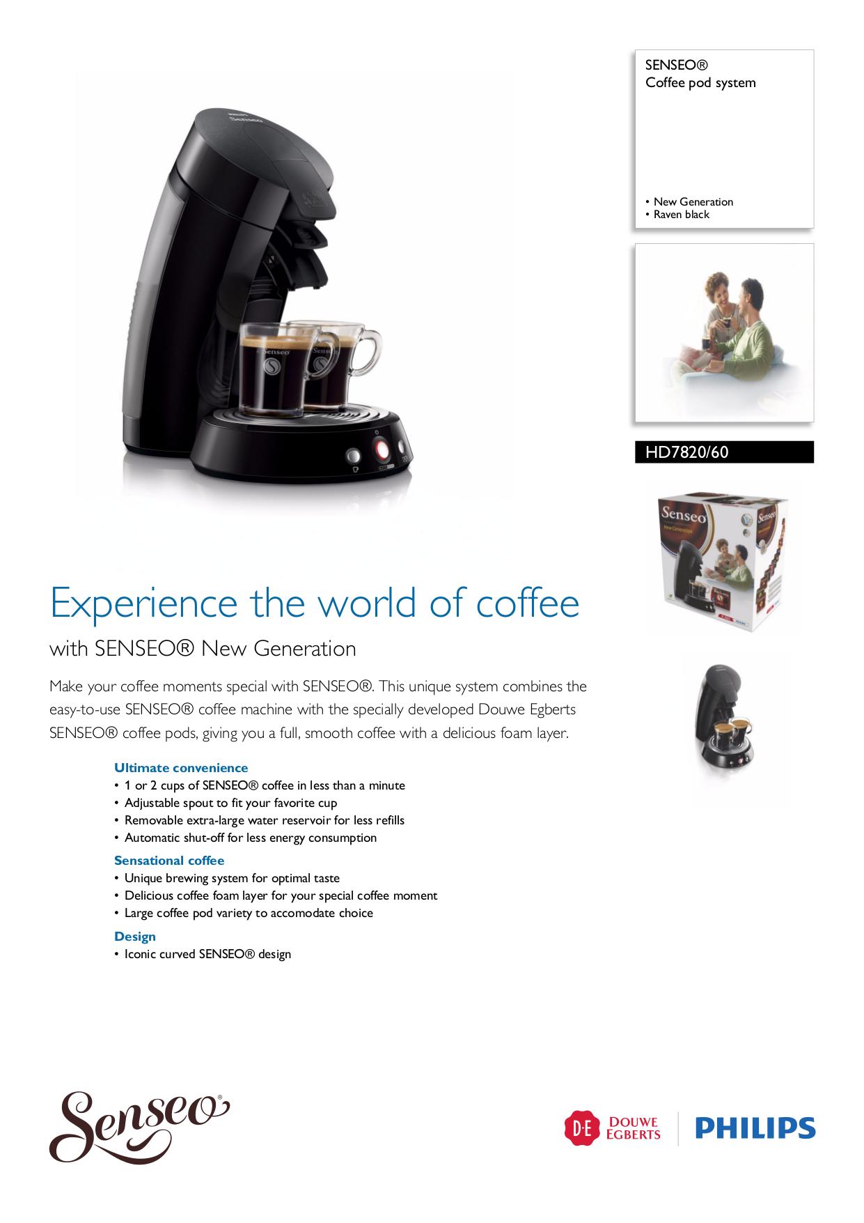 PDF manual for Philips Coffee Maker Senseo HD7820