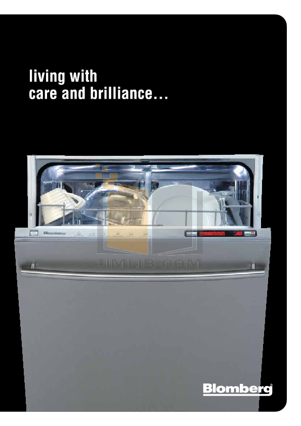 PDF manual for Blomberg Dishwasher DW14110