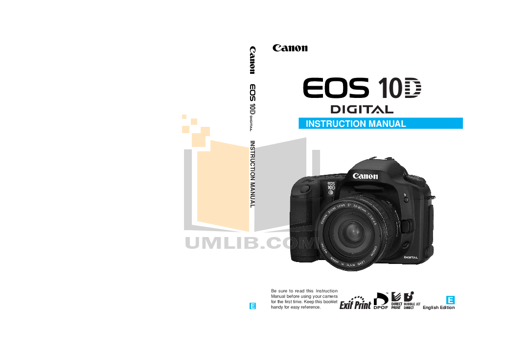 Download free pdf for Canon EOS 10D Digital Camera manual