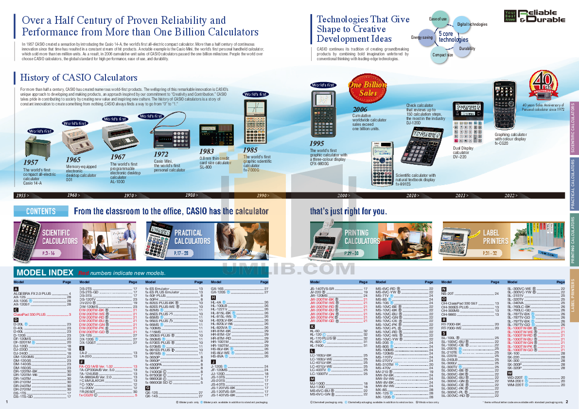 PDF manual for Casio Calculator HR8TM