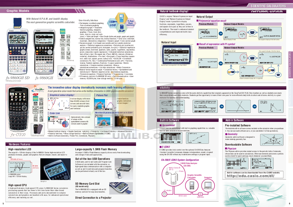 PDF manual for Casio Calculator HR8TM