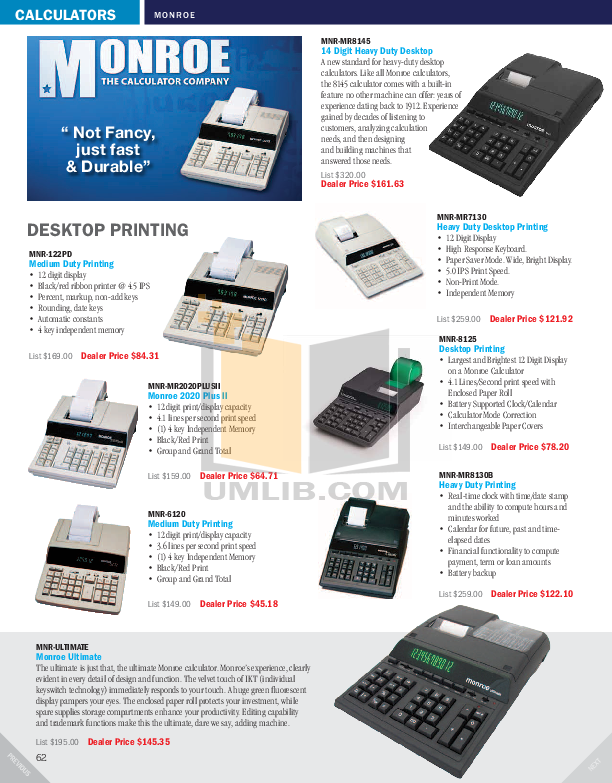 PDF manual for Casio Calculator HR-8TM