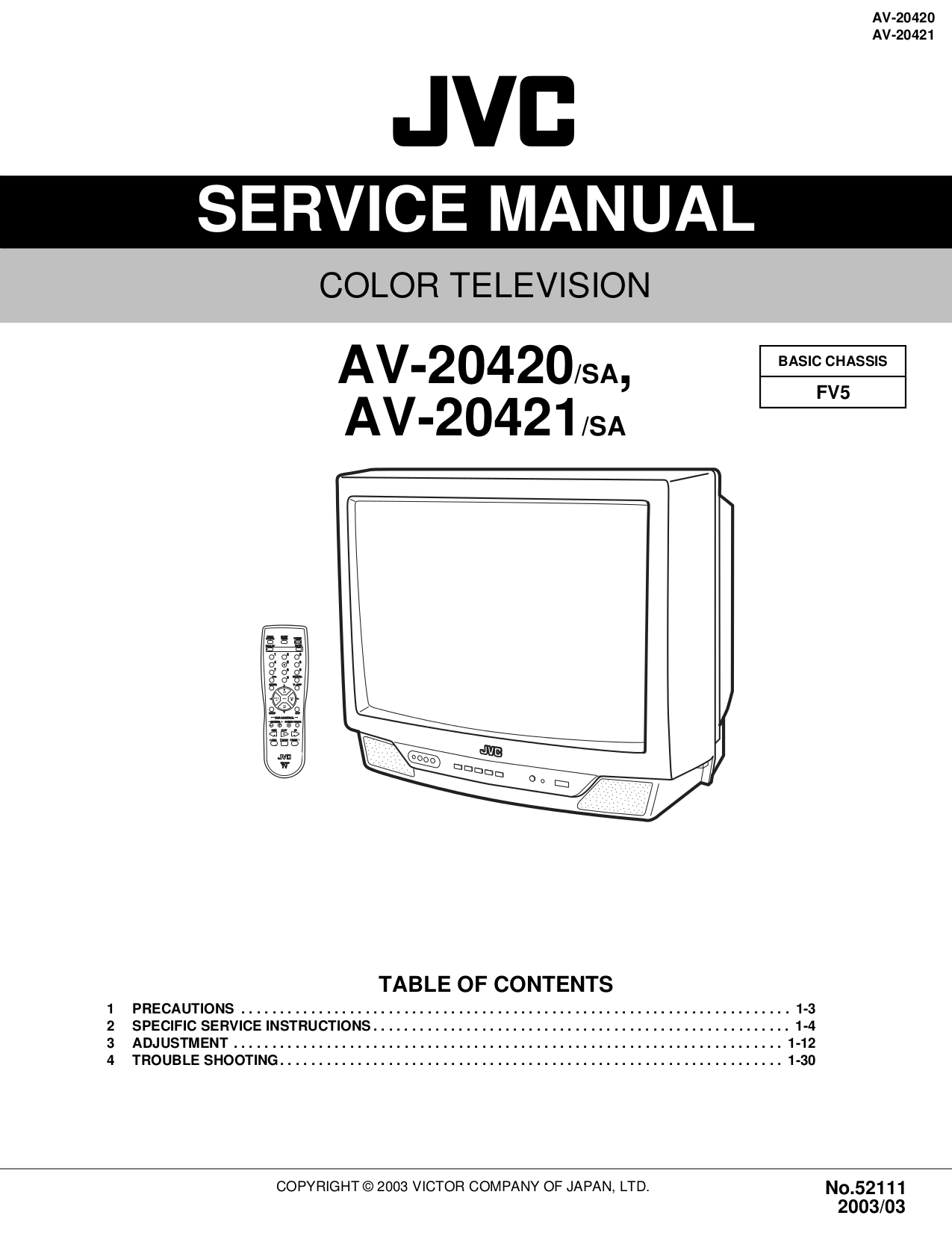 Jvc av 21te схема