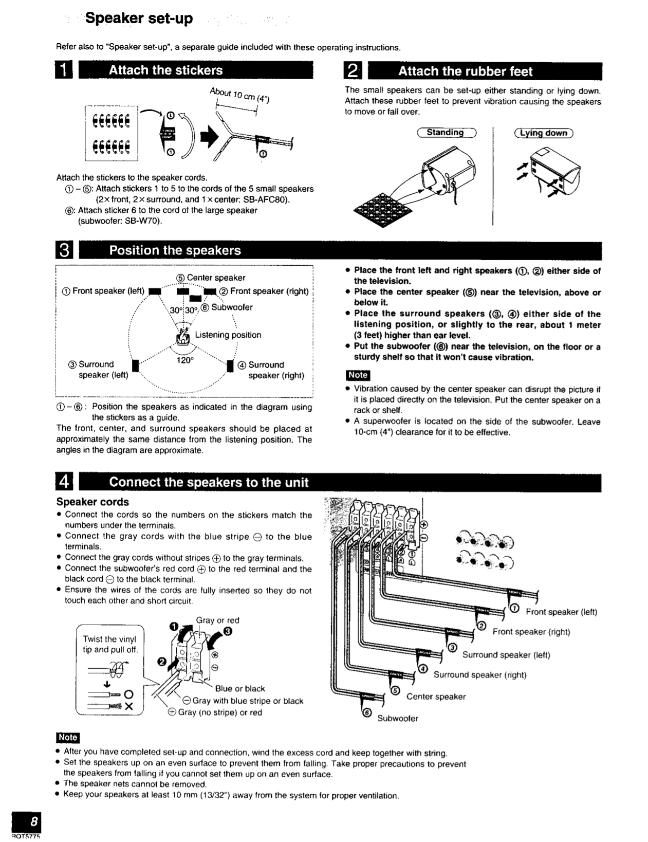 PDF manual for Panasonic Home Theater SA-HT65