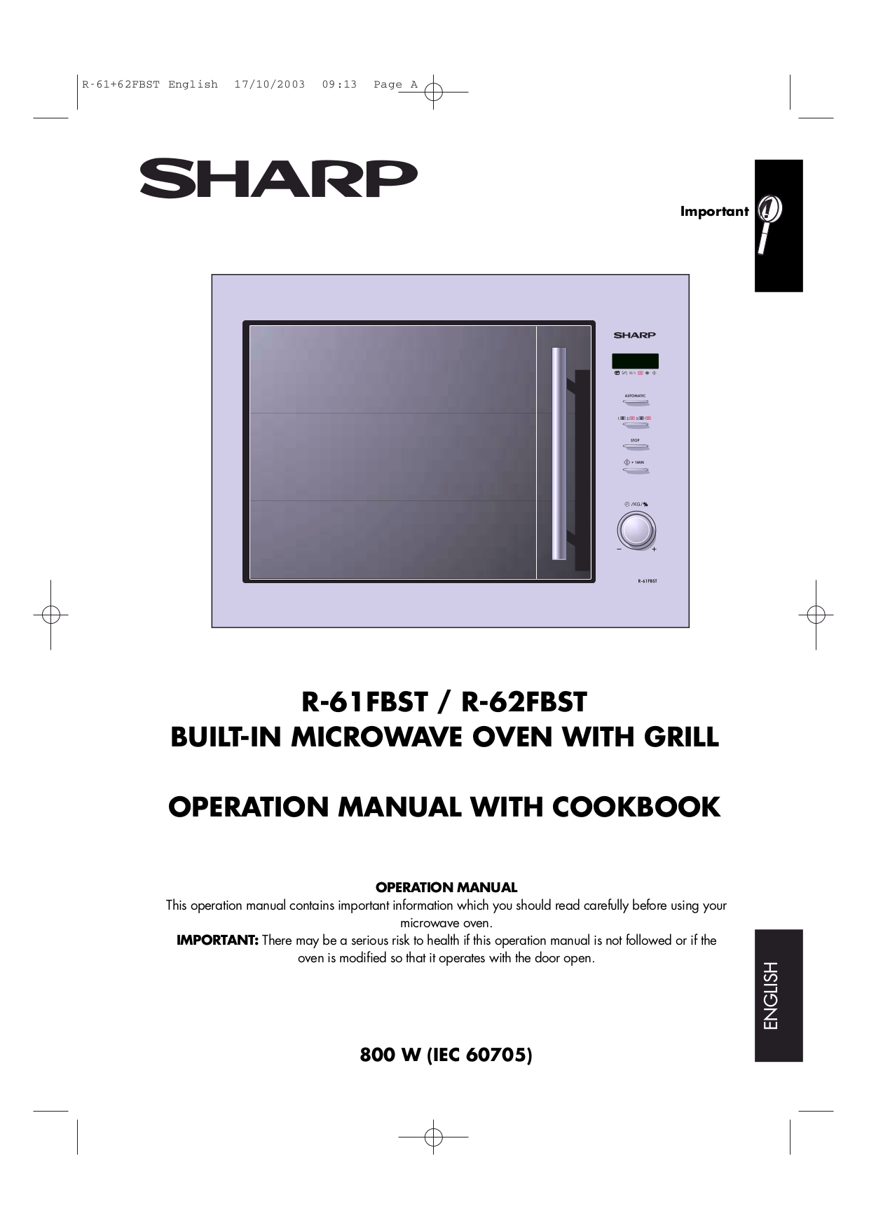 Download Free Pdf For Sharp R-520L Microwave Manual