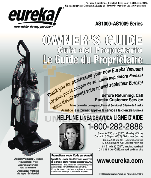 PDF Manual For Eureka Vacuum 442B