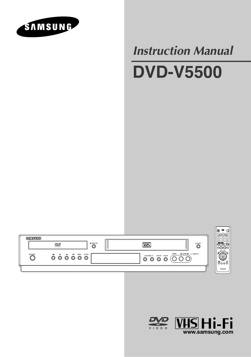 Download free pdf for Samsung DVDV5500 DVD Players manual