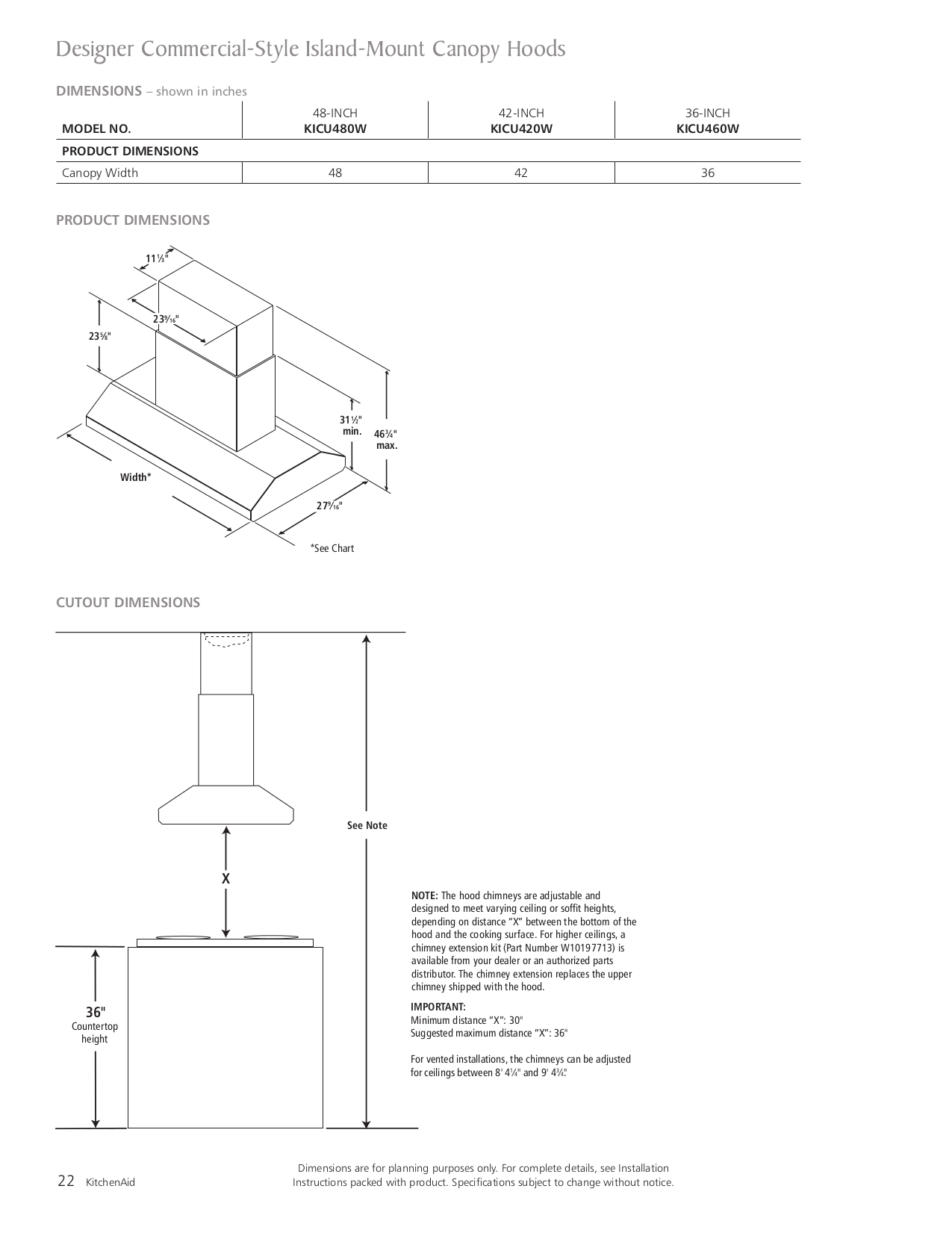 Download free pdf for KitchenAid KHTU105R Range Hoods Other manual