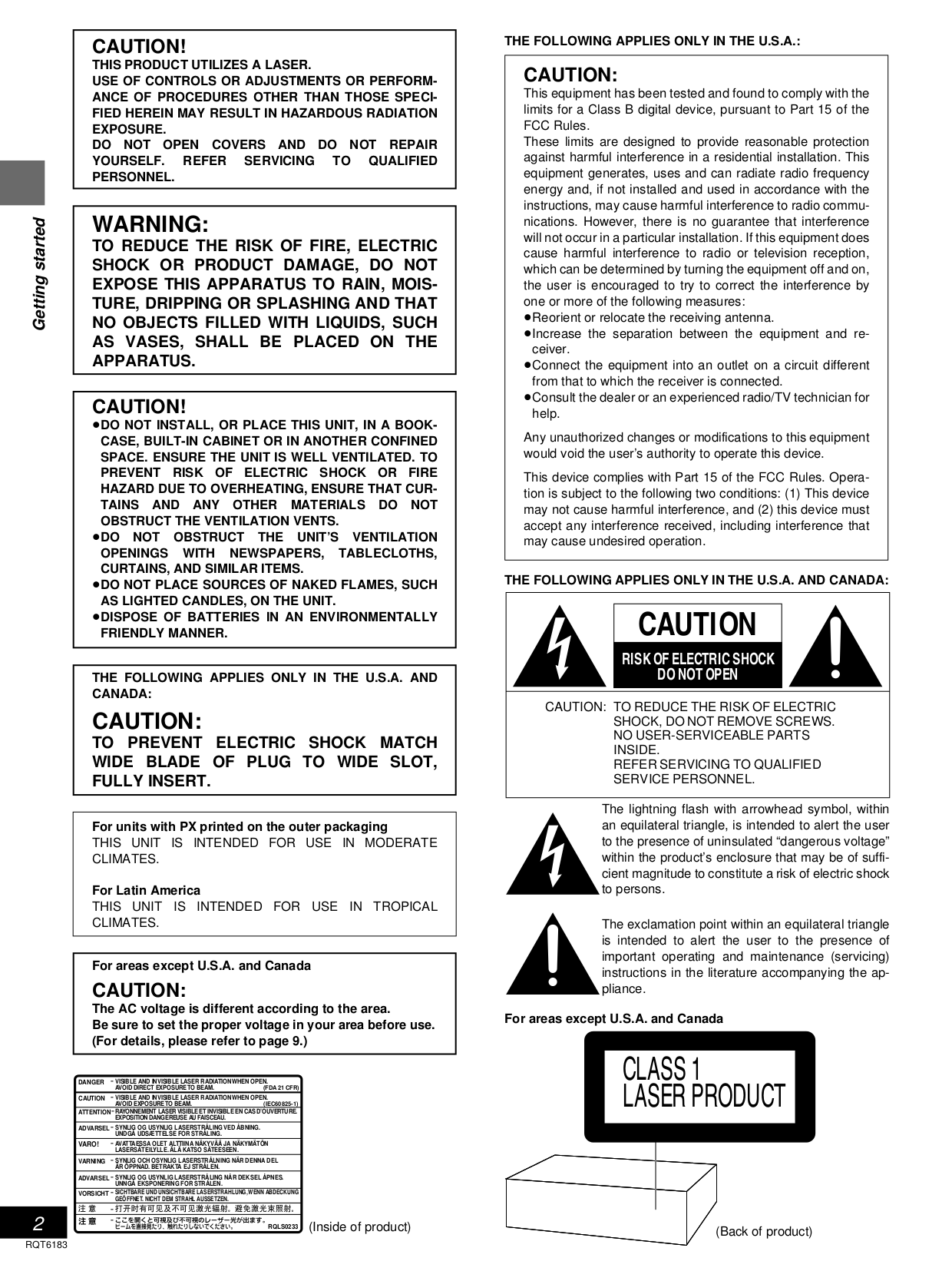 PDF manual for Panasonic Home Theater SAHT80