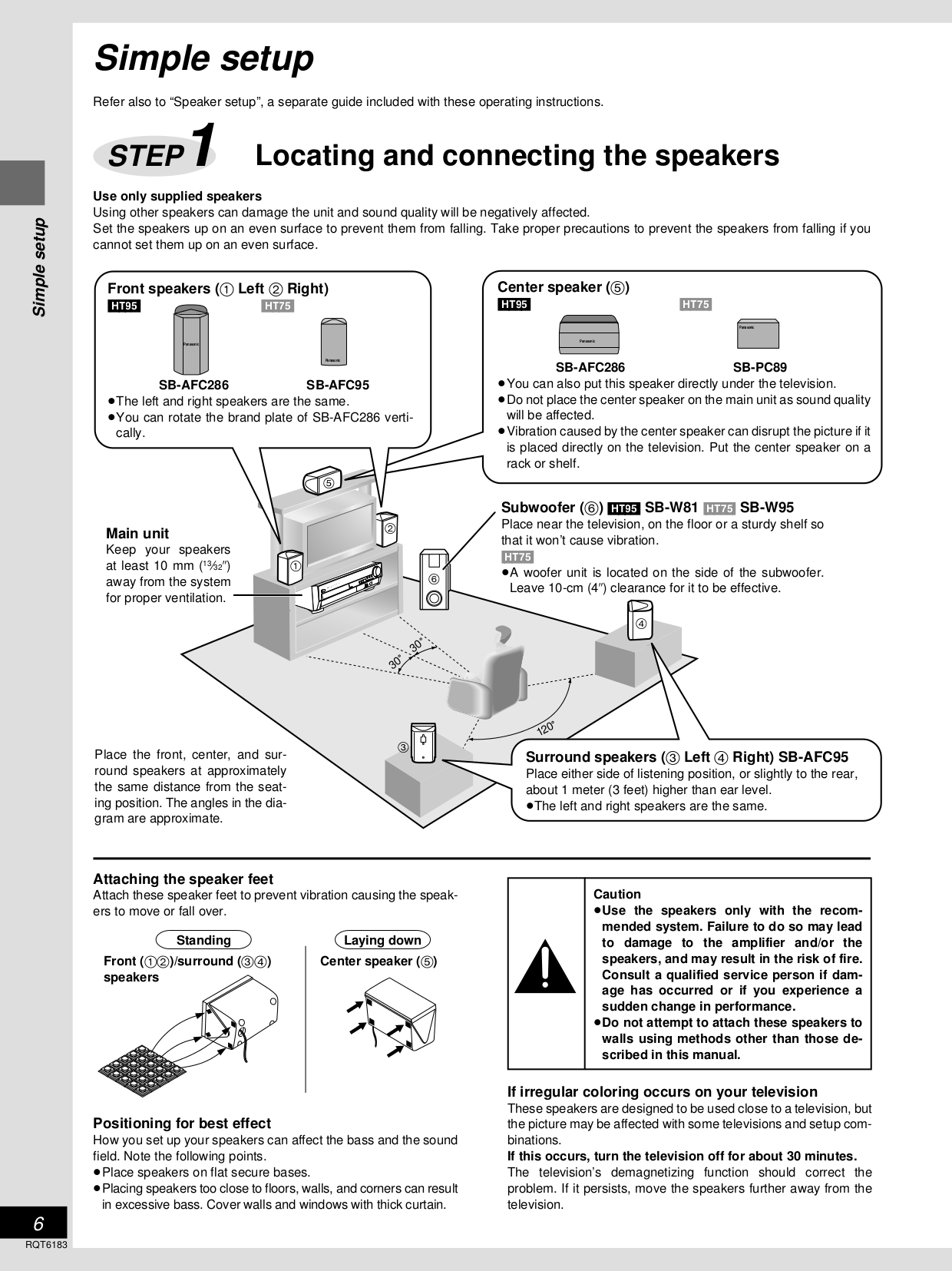 PDF manual for Panasonic Home Theater SAHT80