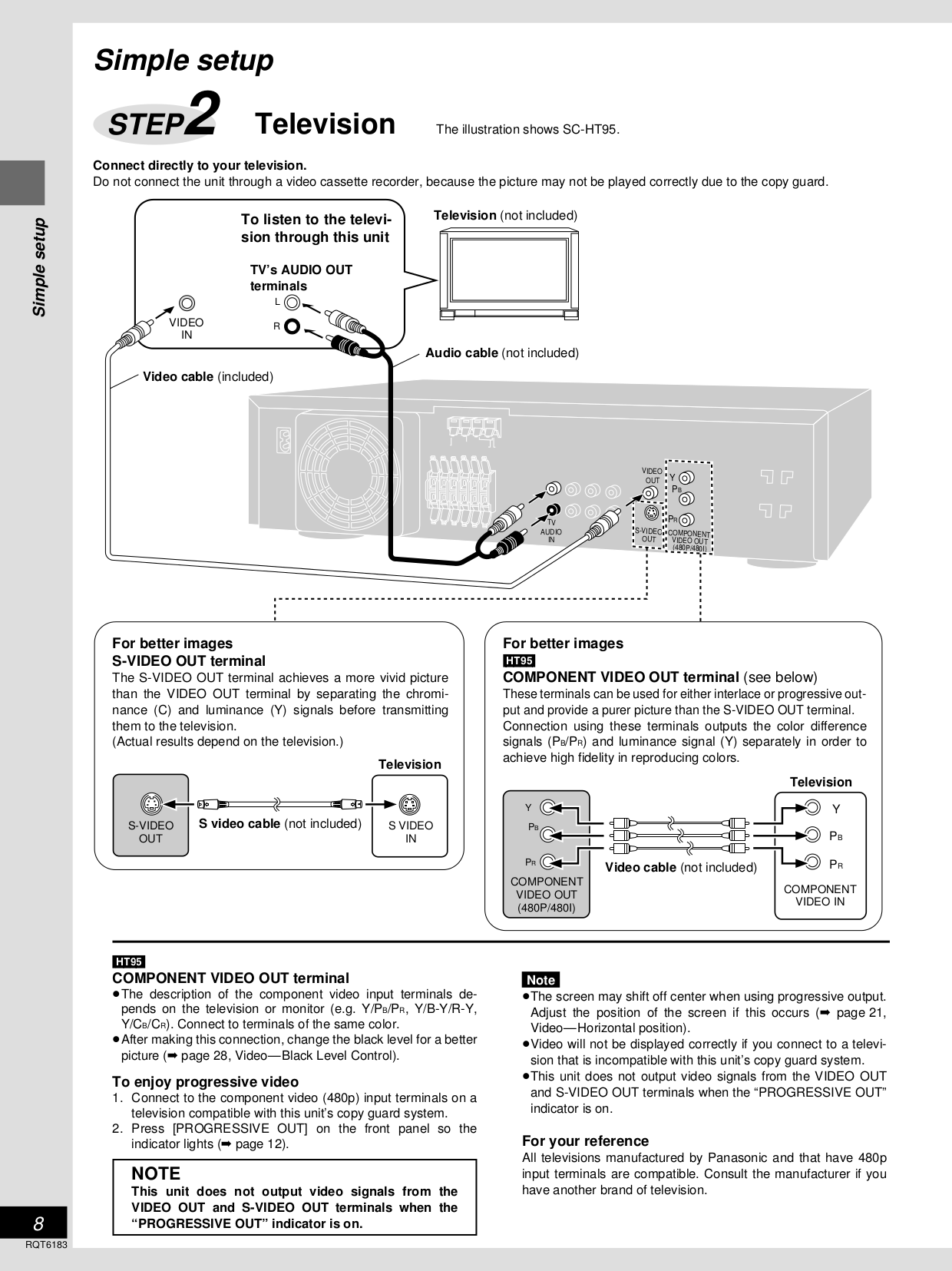 PDF manual for Panasonic Home Theater SAHT80