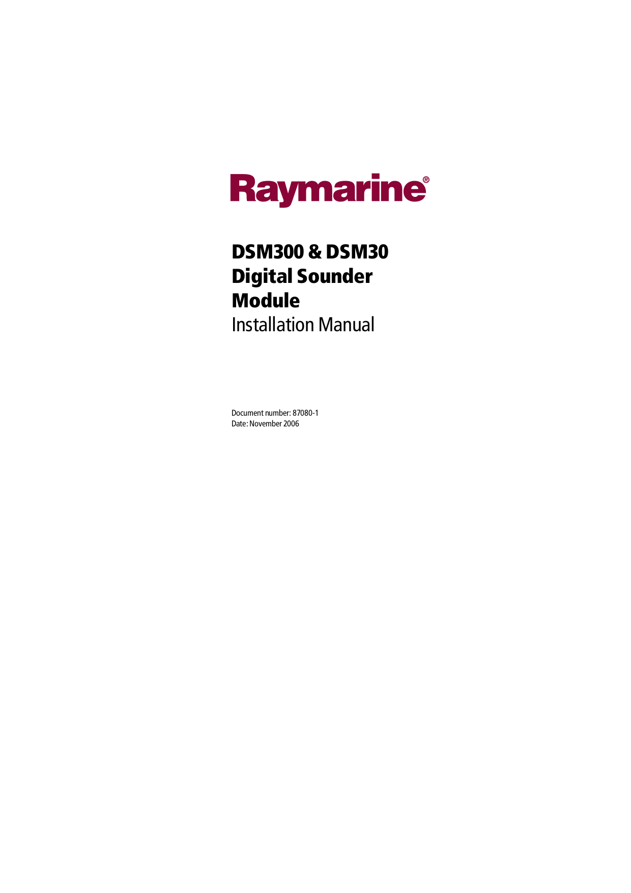 Download free pdf for Raymarine C80 GPS manual