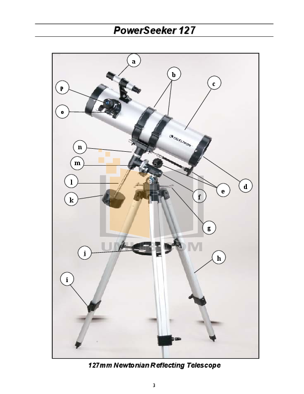 PDF manual for Celestron Telescope FirstScope 114