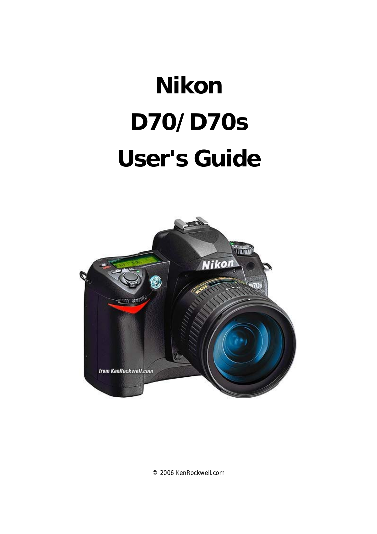 Download free pdf for Nikon D70 Digital Camera manual