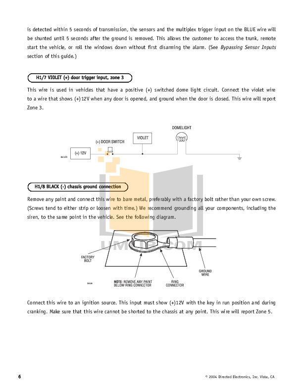 Pdf Manual For Dei Other Hornet 740t Car Alarms
