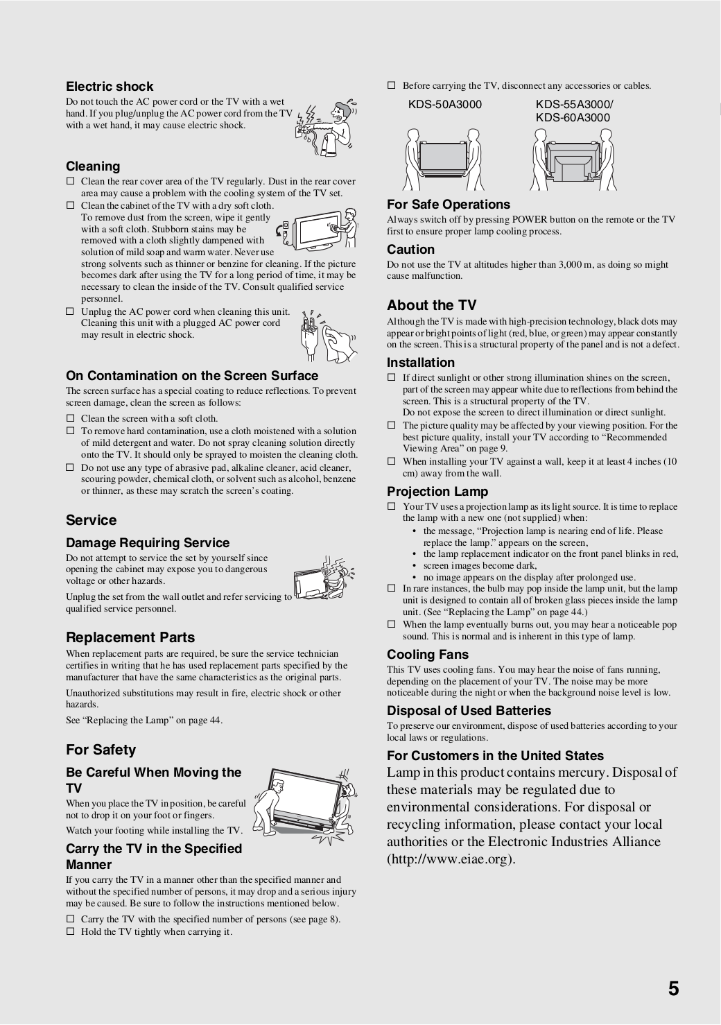 PDF manual for Sony TV BRAVIA KDS55A3000