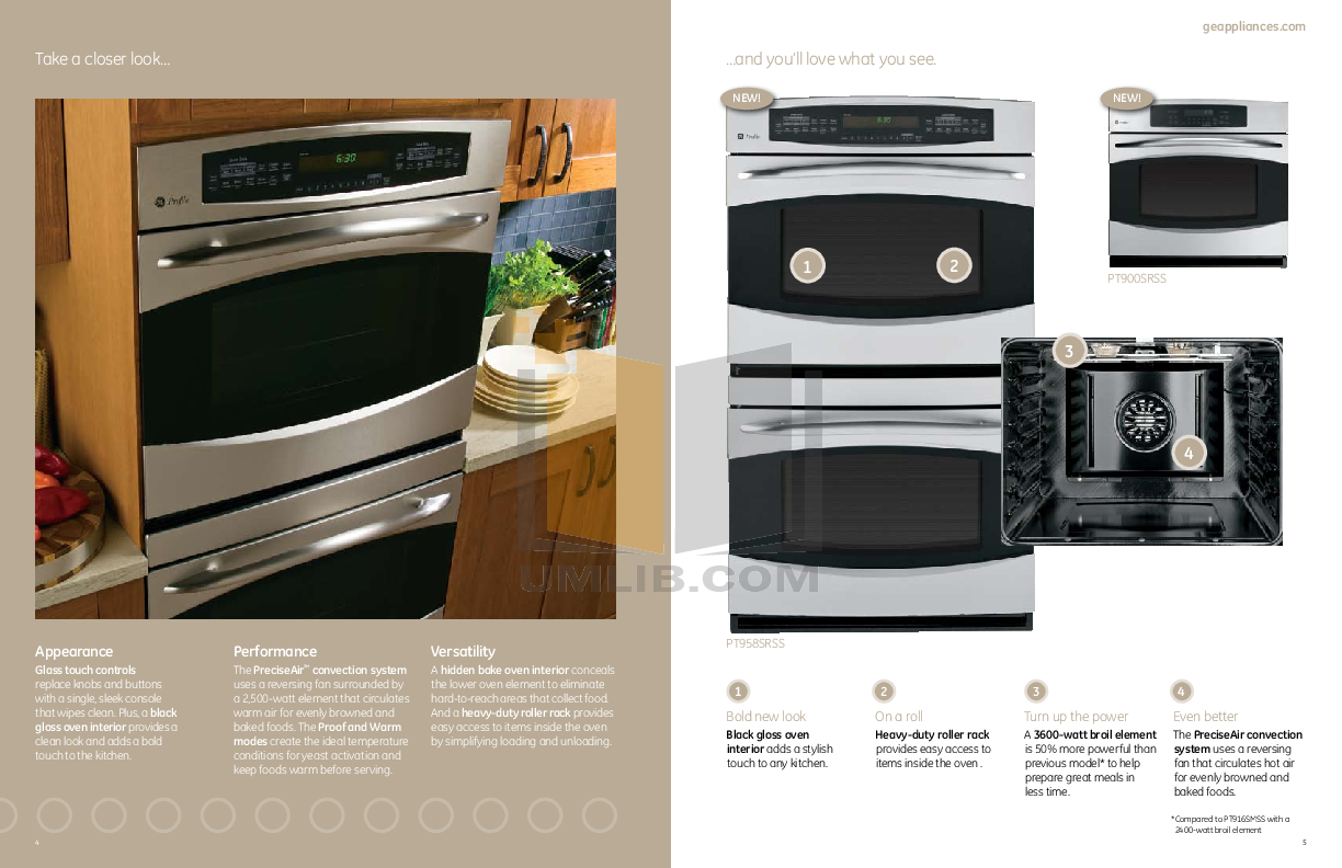 PDF manual for GE Oven Profile PT958DR