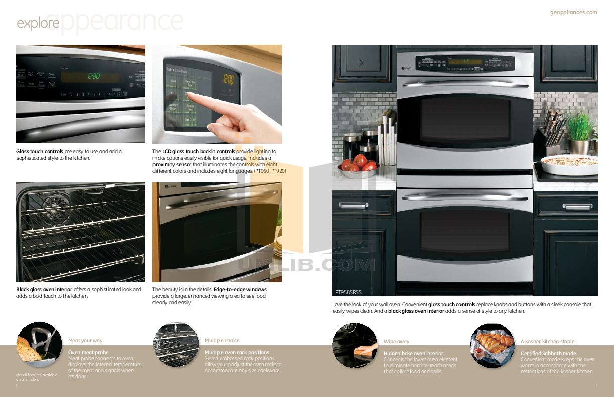 PDF manual for GE Oven Profile PT958DR