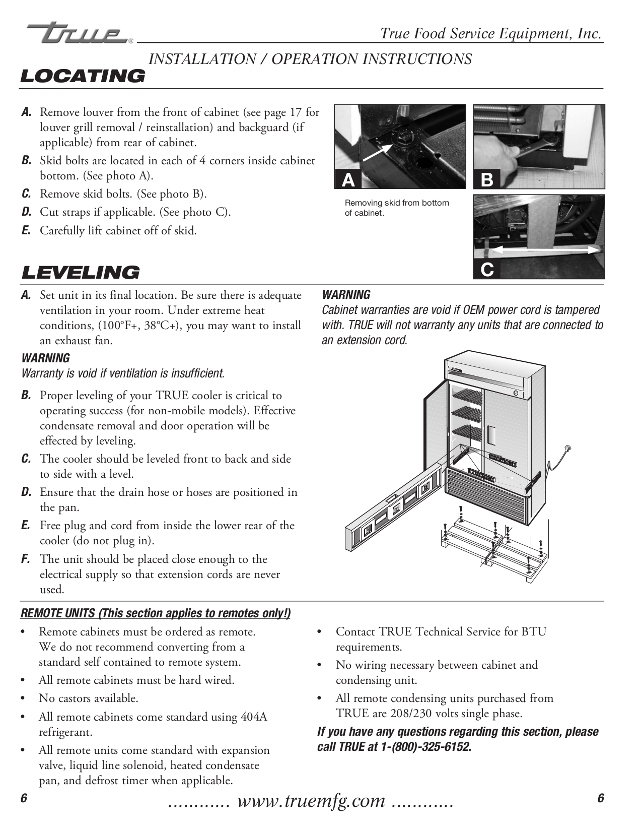 PDF manual for True Freezer T72F